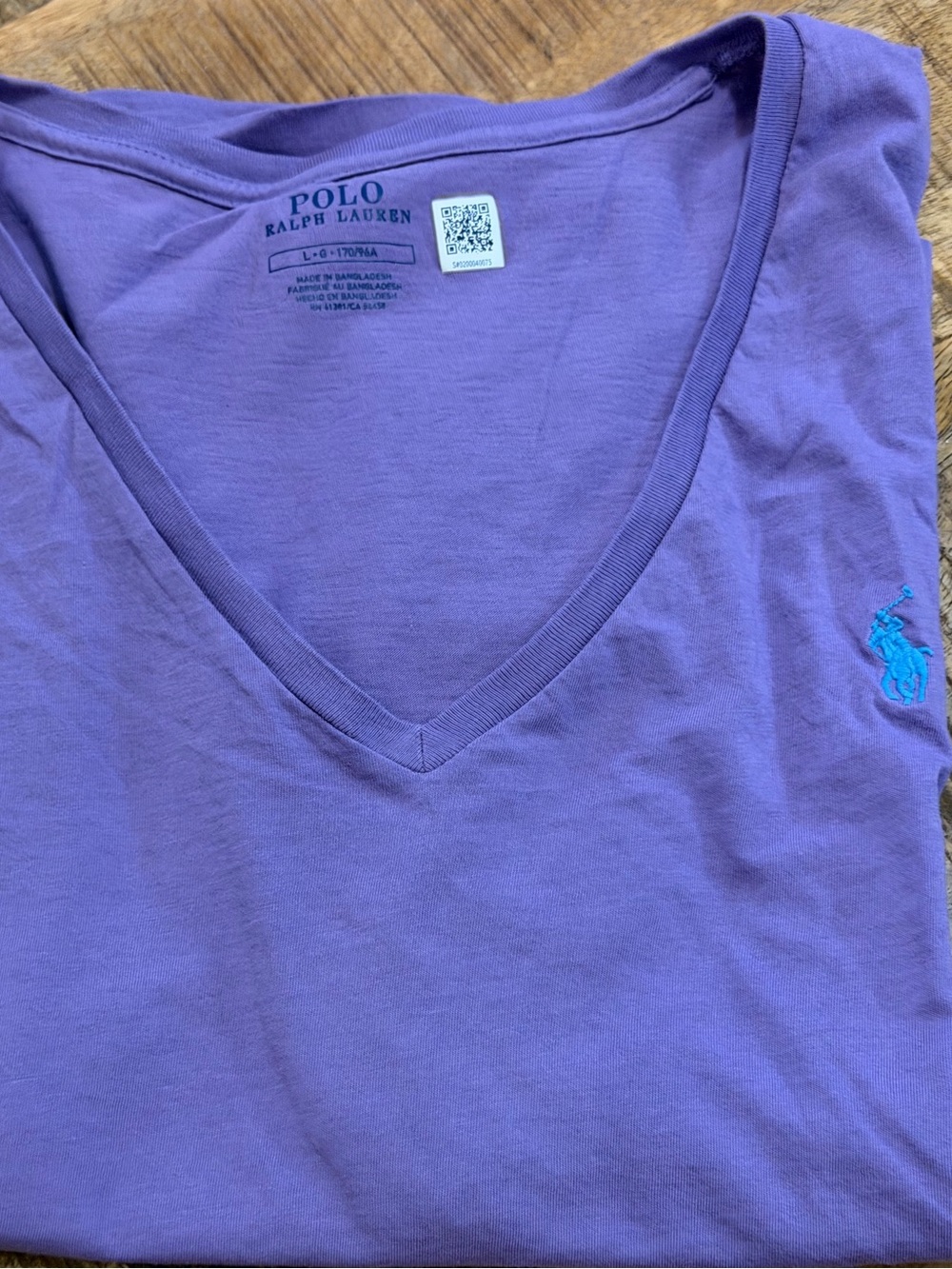 Purple NWOT Polo Ralph Lauren Casual V Neck Short Sleeve Top T-Shirt Large